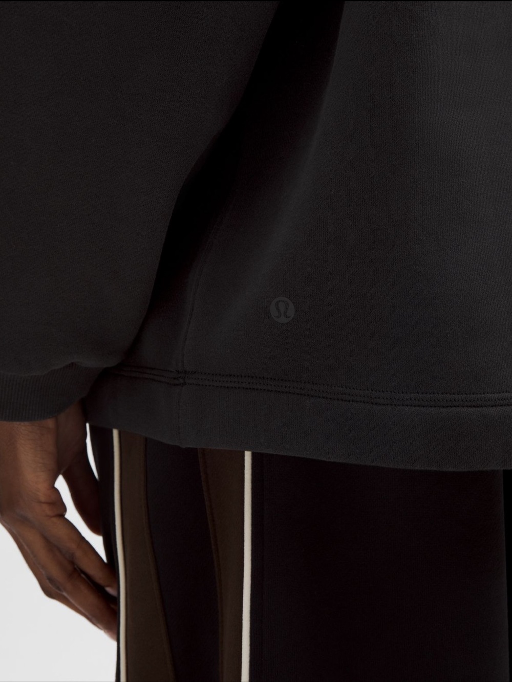 Lululemon Steady State Oversized Track Pant & Pullover - Black/ Walnut Stripe - Picture 10 of 12